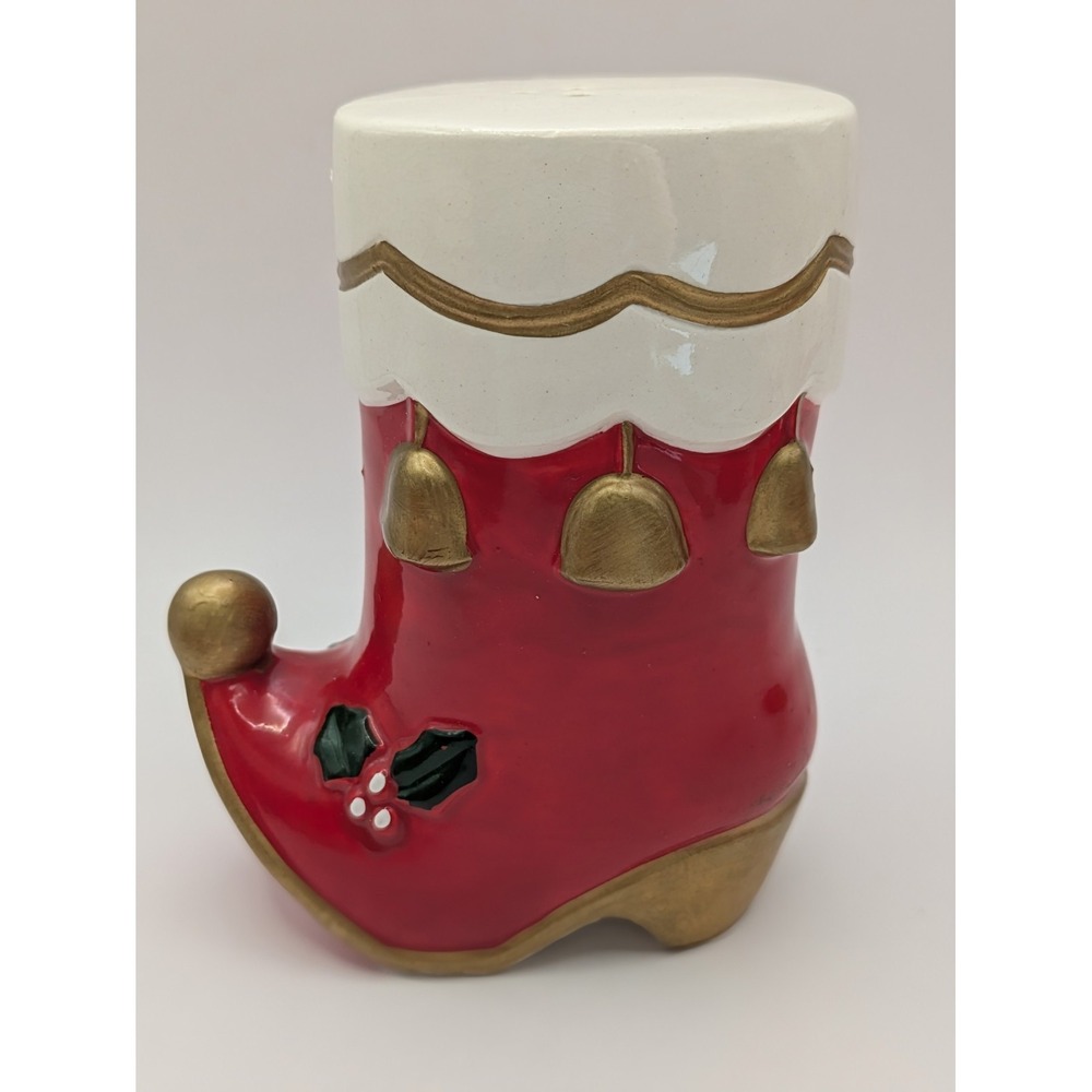 VTG Christmas Santa Elf Boot Salt & Pepper‎ 1960's Japan Mid Century Napco 4.5" - Picture 16 of 16